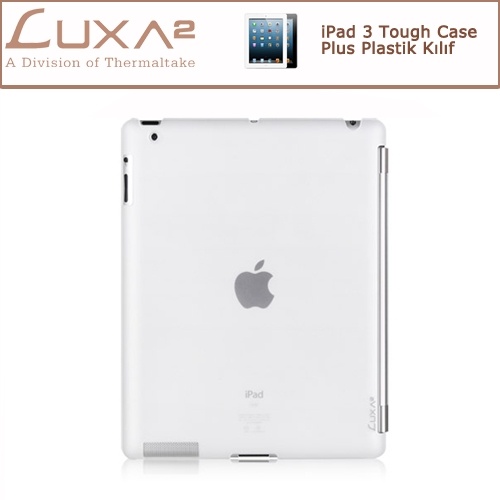 iPad 3 Tough Case Plus Plastik Kılıf-Beyaz LHA0063-A