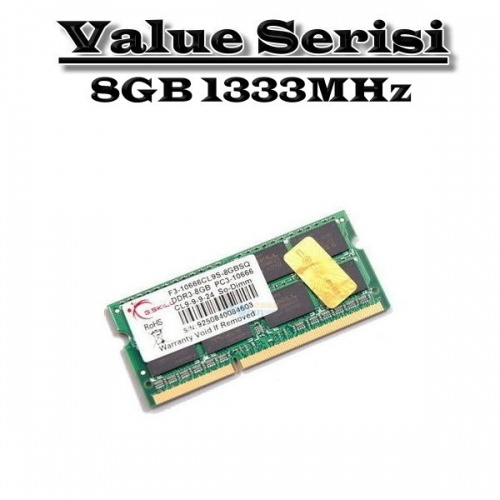 GSKILL Value DDR3-1333Mhz CL9 8GB SO-DIMM (256x8)