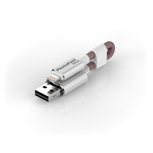 MemoriesCable GEN3 64GB Lightning/USB 3.0 Şarj Kablolu i-FlashDrive (Gümüş) MCG3U3R64GB