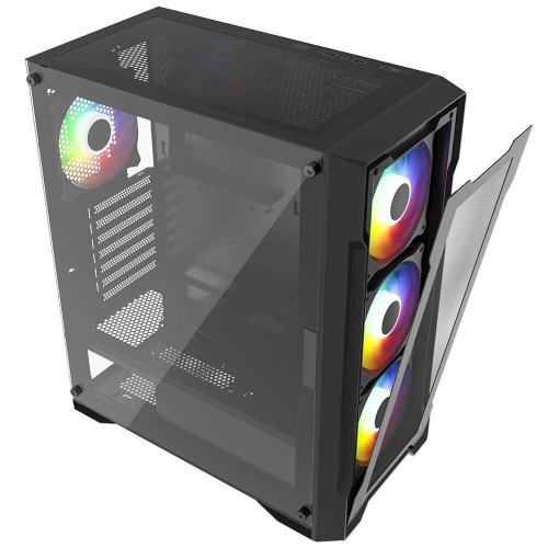 POWERBOOST PowerBoost PB-PS6849B 650w 80+ Bronze USB 3.0 Mesh 4*12cm Rainbow Fanlı Mid-T ATX Gaming Siyah Kasa