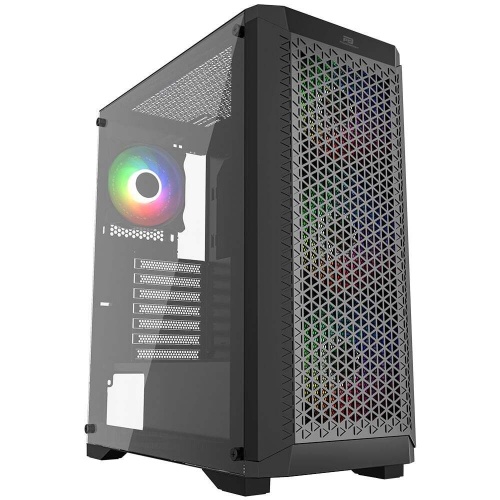 POWERBOOST PowerBoost PB-PS5847B 600W ATX USB 3.0 Rainbow Fanlı Mesh Gaming Siyah Kasa