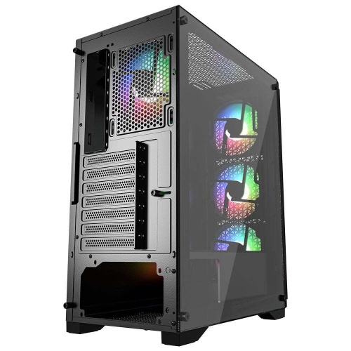 POWERBOOST PowerBoost PB-PS5847B 600W ATX USB 3.0 Rainbow Fanlı Mesh Gaming Siyah Kasa