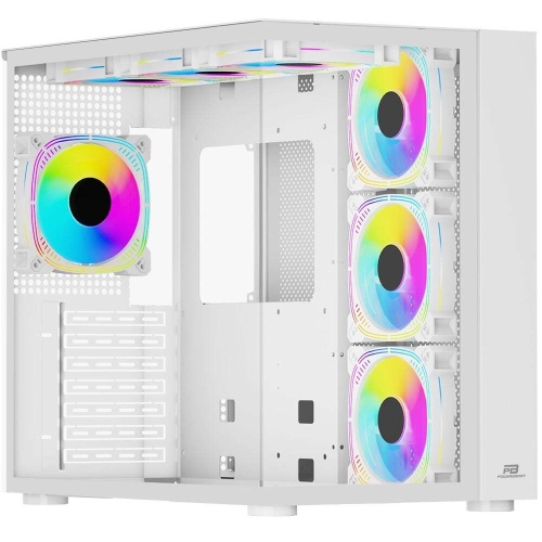 POWERBOOST PowerBoost PB-SS02W Sea View USB 3.0, ATX 7 x ARGB Fanlı, Beyaz Kasa (PSU Yok)