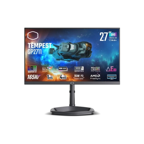 COOLERMASTER CM GP2711 27 165HZ 1MS VA 2K 2560X1440 2XHDMI 1XDP HDR PIVOT KVM 576 MINI LED Monitör