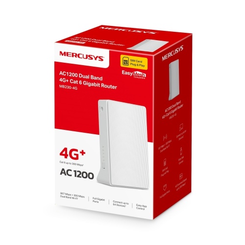 MERCUSYS TP-LINK MERCUSYS MB230-4G AC1200 Wi-Fi 4G+ LTE ROUTER