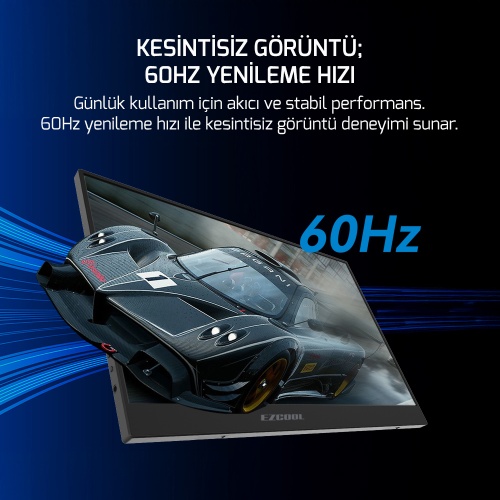 EZCOOL EZCOOL LITE E15 15,6’’ 60HZ FHD PORTABLE TAŞINABİLİR MONİTÖR (SIFIR ÖLÜ PİKSEL GARANTİLİ)