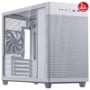 ASUS  PRIME AP201 BEYAZ MICRO ATX TEMPERLİ CAM ALET GEREKTİRMEYEN YAN PANELLER VE TOZ FİLTRELİ IZGARAYA SAHİP 360 MM SOĞUTUCU 338 MM UZUNLUĞA KADAR EKRAN KARTI VE STANDART ATX PSU DESTEKLİ 33 LİTRE HACİMLİ MICRO ATX KASA