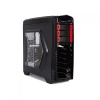 REDROCK G901BR GAME PSU suz 1x12CM FAN MIDI TOWER PENCERELİ 1xUSB2.0/1xUSB3.0 1xAUDIO SİYAH KIRMIZI KASA