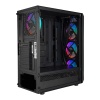 EVEREST BUMPY PSU YOK 4x12CM RGB FAN ATX TEMPERED GLASS 2xUSB2.0/1xUSB3.0 SİYAH MID TOWER GAMİNG KASA