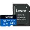 LEXAR 64GB LSDMI64GBB633A 633X MİKRO SDXC UHS-I WITH SD ADAPTER 100MB/S READ 45MB/S WRITE C10 A1 V30 U3