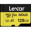 LEXAR 128GB LMSGOLD128G-BNNNG MICROSD GOLD MICROSDXC UHS-II CARDS UP TO 280MB/S READ 100MB/S WRITE C10 A1 V60 U3