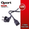 Q-POW1_5 QPORT Q-POW1.5 1.5 METRE PC POWER KABLOSU