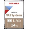 Toshiba N300 14TB 7200Rpm 512MB - HDWG51EUZSVA