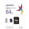 ADATA AUSDX64GUICL10-RA1 PREMIER 64GB 80MB/s CLASS10 A1 ADAPTÖRLÜ MICROSDHC HAFIZA KARTI