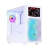 POWERBOOST PowerBoost PB-P4367BW USB 3.0, ATX LCD Mesh Panel ARGB Fan, Beyaz Kasa (PSU Yok)