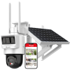 HILOOK PTZ-N2C400I-K/4G/C05S10, 4Mpix,   4mm, 30Mt Gece Görüşü, Dahili Mikrofon, PIR+RADAR,  4G, Solar  PT IP Kamera