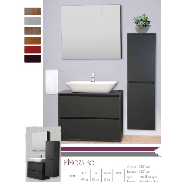 MİMOZA 80 cm Banyo Dolabı