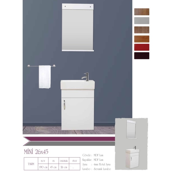 MİNİ 26x45 Banyo Dolabı