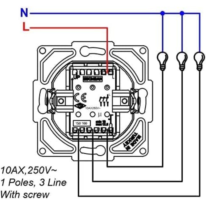 Ovivo Quantum Siyah Anahtar+3lü Anahtar 2li Set