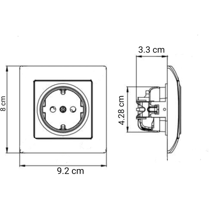 Ovivo Quantum Siyah Zil Anahtarı Light (kapı 0tomatiği) Çerçeve Hariçtir.