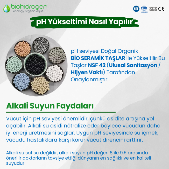 BioHidrogen Antibakteriyel Alkalin Mineralleştirme Paslanmaz Çelik Çubuk