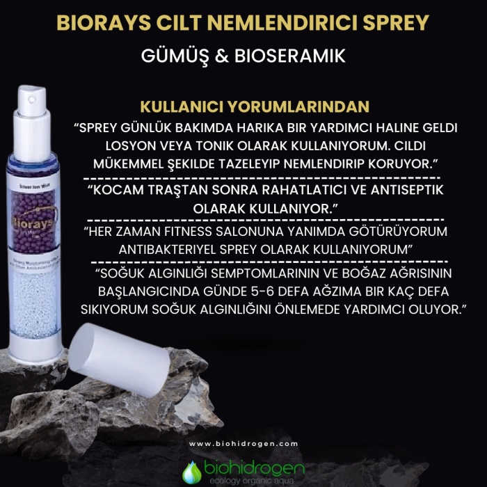 Biohidrogen Cilt Nemlendirici Sprey ( Gümüş  & Bioseramik )