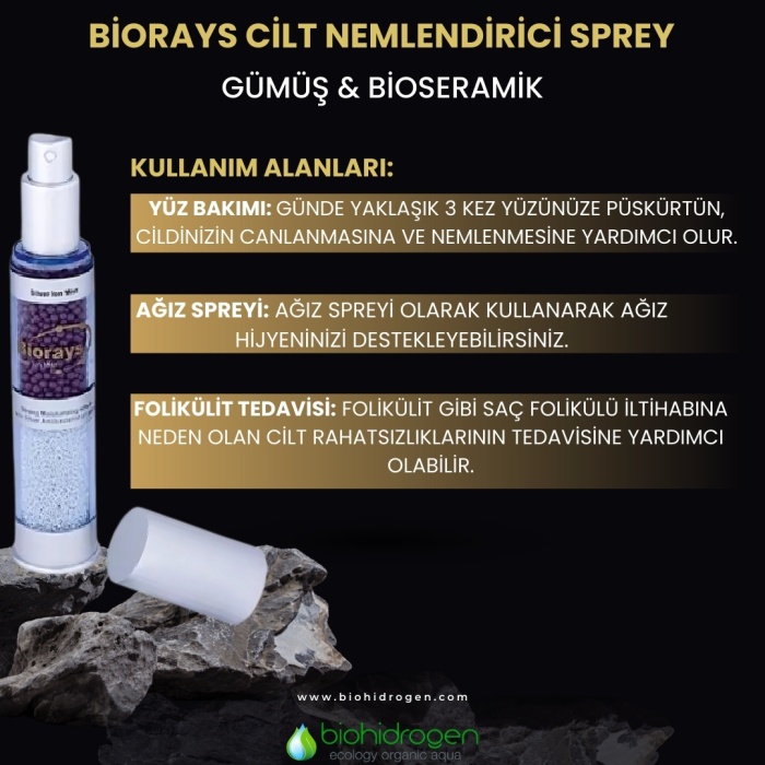 Biohidrogen Cilt Nemlendirici Sprey ( Gümüş  & Bioseramik )