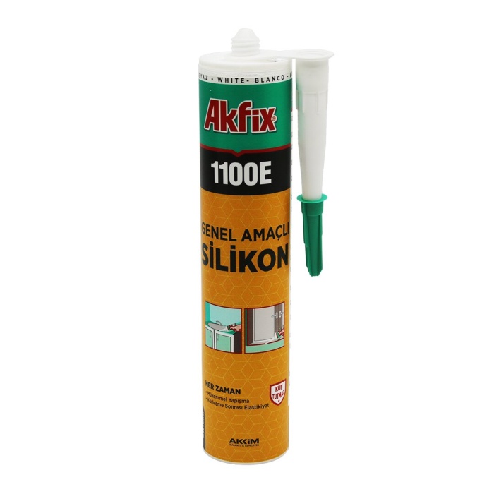 AKFİX SA-142 1100E ( BEYAZ ) GENEL AMAÇLI ÜNİVERSAL SİLİKON 280 GR*24=K