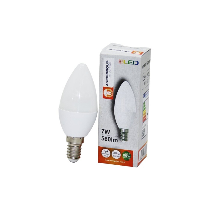 ARES GROUP BEYAZ LED BUJİ AMPUL 7W*10X20