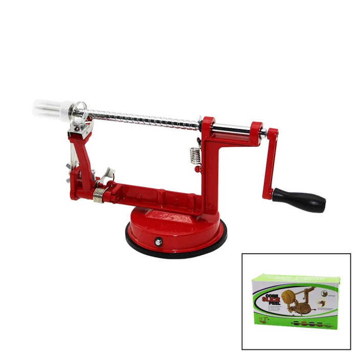 APPLE PEELER CORER & SLİCER-1295 ( ELMA ) SOYMA & DİLİMLEME MAKİNESİ ( METAL ) ( KOLLU ) ( VAKUM SABiTLEMELİ )*24