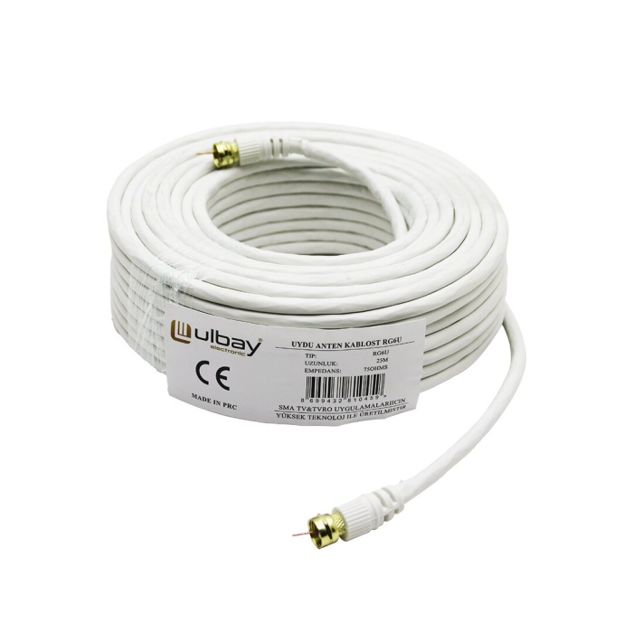 ULBAY ( 25 MT ) RG6U UYDU ANTEN KABLOSU*40