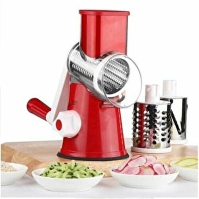 JIHAM CY-806 TABLETOP DRUM GRATER 3 BAŞLI JUMBO BÜYÜK KOLLU DEĞİRMEN RENDE DOĞRAYICI*36