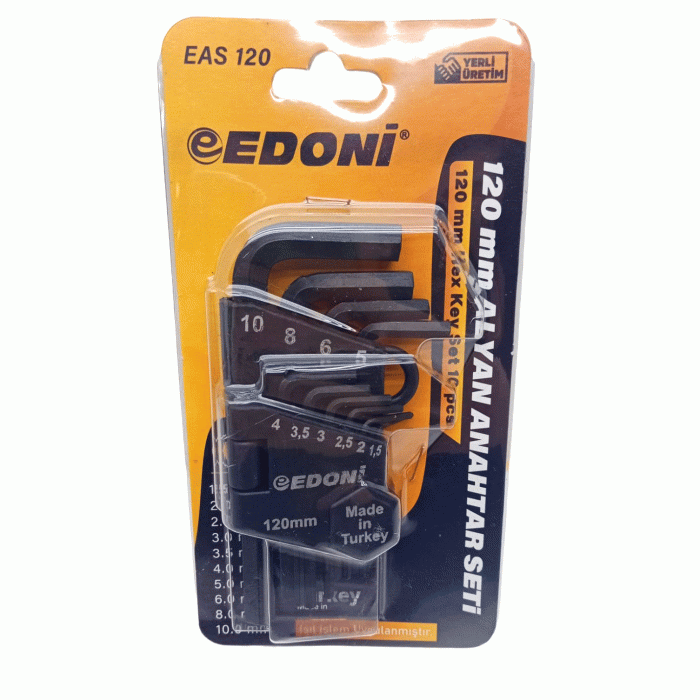 EDONİ EAS-120-121 ( 10PCS ) KISA DÜZ ALYAN VAKUMLU SİYAH 120MM*72