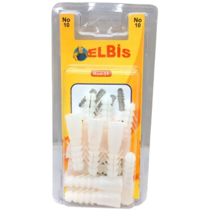 ELBİS-51  NO-10 DÜBEL BEYAZ *12X24