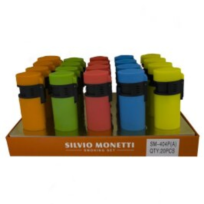 SILVIO MONETT SM-0404P-A  RENKLİ PÜRMÜZLÜ CEP ÇAKMAK*20X36