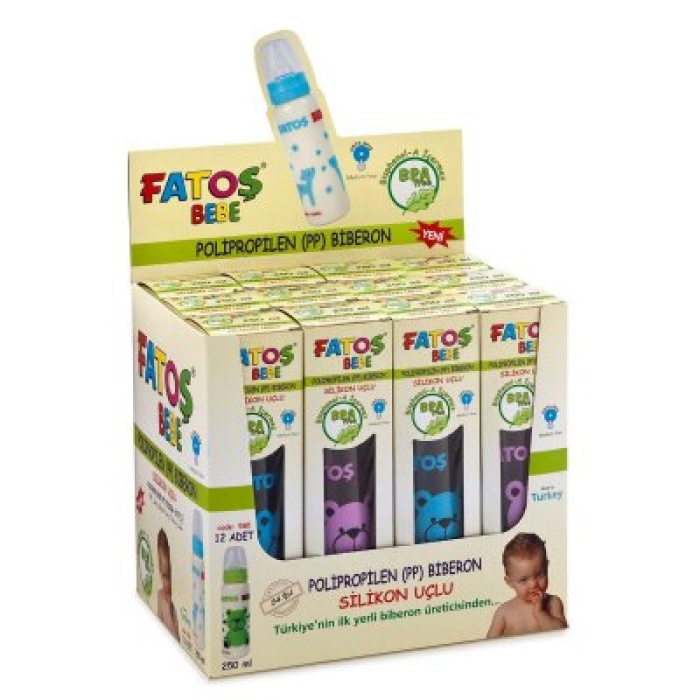 FATOŞ BEBE-580 ( PP.PLASTİK & 250ML ) BİBERON*12X18