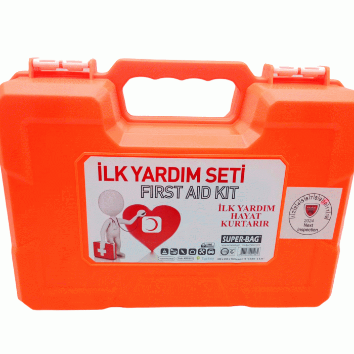 SUPER-BAG ASR-5015 ( BÜYÜK ) İLK YARDIM SETİ FIRST AID KIT PLS.ÇANTALI*12