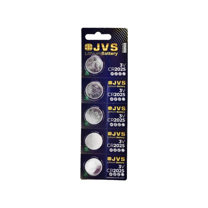 JVS CR2025 3V PARA PİLİ 5Lİ KART*400