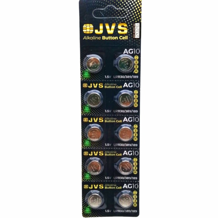 JVS AG10 1.5V LR1130 SAAT PİLİ 10LU KART*400