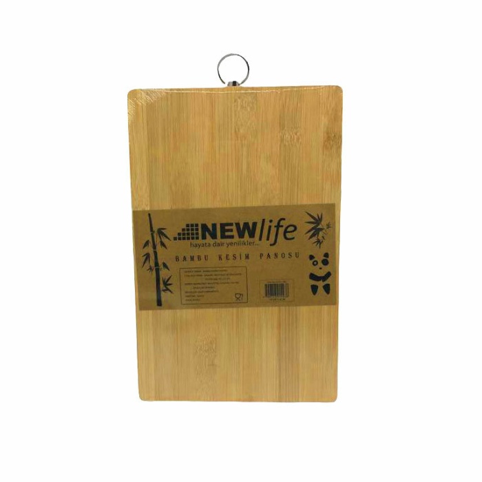 NEWLİFE CLKN-1493 18X28CM.LUX AHŞAP KOYU BAMBU KESİM PANOSU METAL KULPLU*30