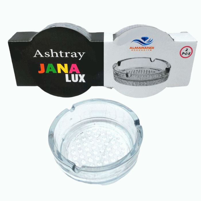 ALMARANDI ASHTRAY JANA-601 ( 2PCS ) LUX YUVARLAK CAM KÜLLÜK*24