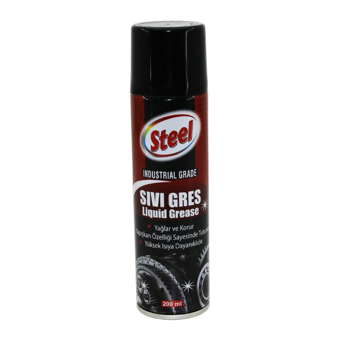 STEEL ST-1304 SIVI GRES SPREY ( 200ML ) ( YAĞLAR & KORUR & ISIYA DAYANIKLI )*30