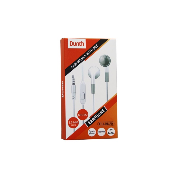 DUNTH DU-BK29 KABLOLU KULAKLIK MİCRO 3.5MM JACK*100