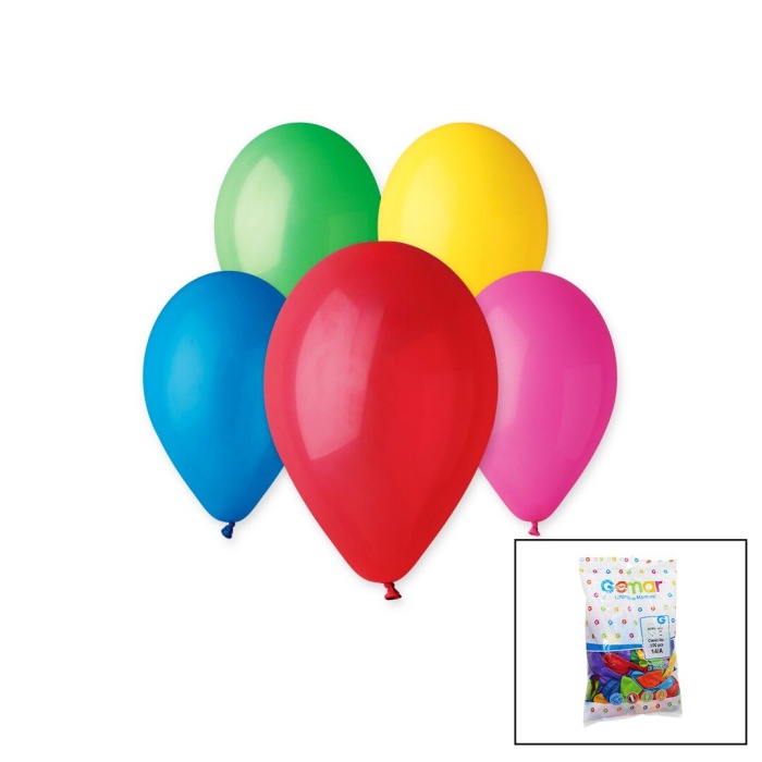 GEMAR-G90 14/A RENKLİ KLASİK BALON #080 ( 10 & 26CM & 100PCS )*1X100