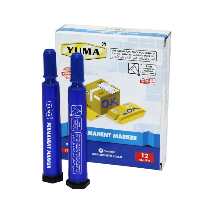 YUMA YM-790M ( MAVİ ) KOLİ KALEMİ*12X96