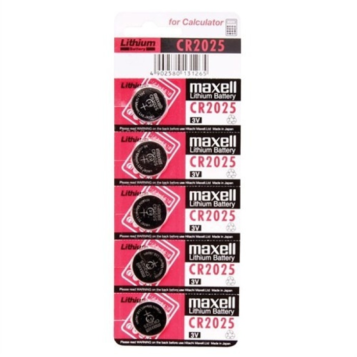 Maxell CR2025 3V Lityum Düğme Pil 5li Paket