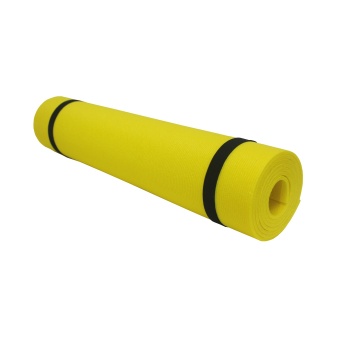 FoamStore Pilates Yoga Matı 180x60 5mm Çizgi Desen, Sarı Renk