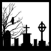 Cemetery Christian Sticker 50 x 50 cm