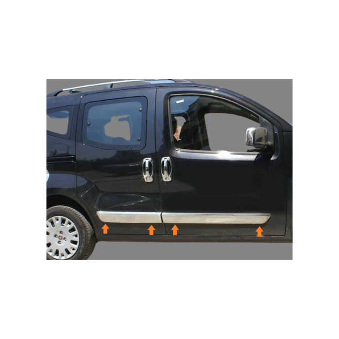 Yan Kapı Çıtası Krom 4 Parça Fiorino Mini Van MPV 2007-2015 Arası Modeller İçin