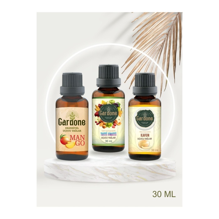 Mango + Tutti Furitti + Kavun (Oda Kokusu Aroma Terapi Buhurdanlık/Difüzör Yağı) 3 Adet x 30 ml